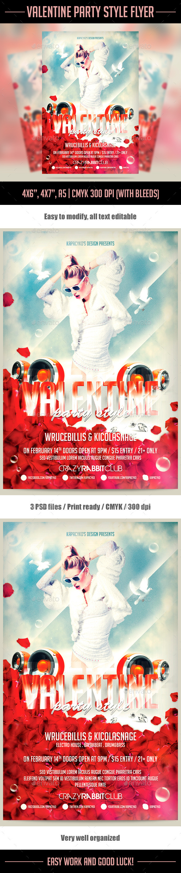 Valentine Party Style Flyer (Holidays)