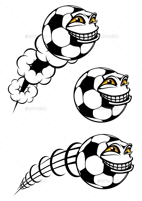 GraphicRiver Flying Cartooned Soccer or Football 10040255 GraphicRiver Flying Cartooned Soccer or Football 10040255