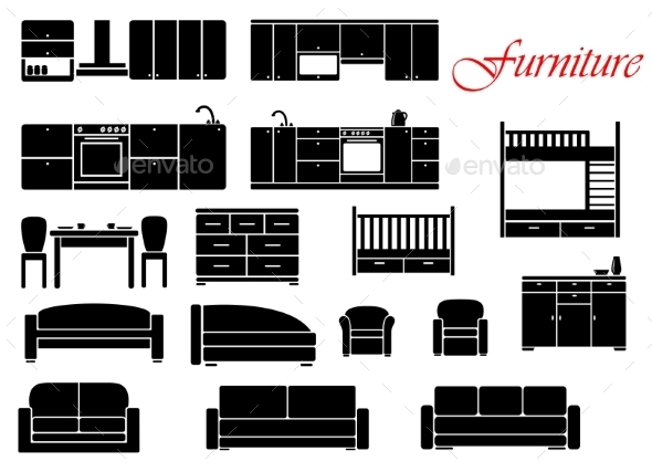 GraphicRiver Assorted Home Furniture Set 10040293 GraphicRiver Assorted Home Furniture Set 10040293