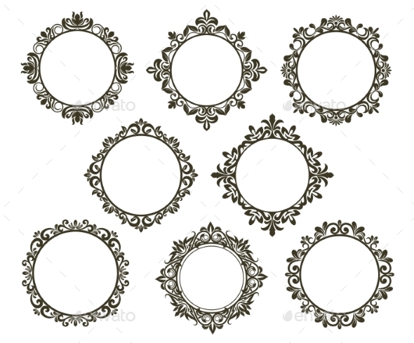 GraphicRiver Vintage Floral Frames Set 10040362 GraphicRiver Vintage Floral Frames Set 10040362