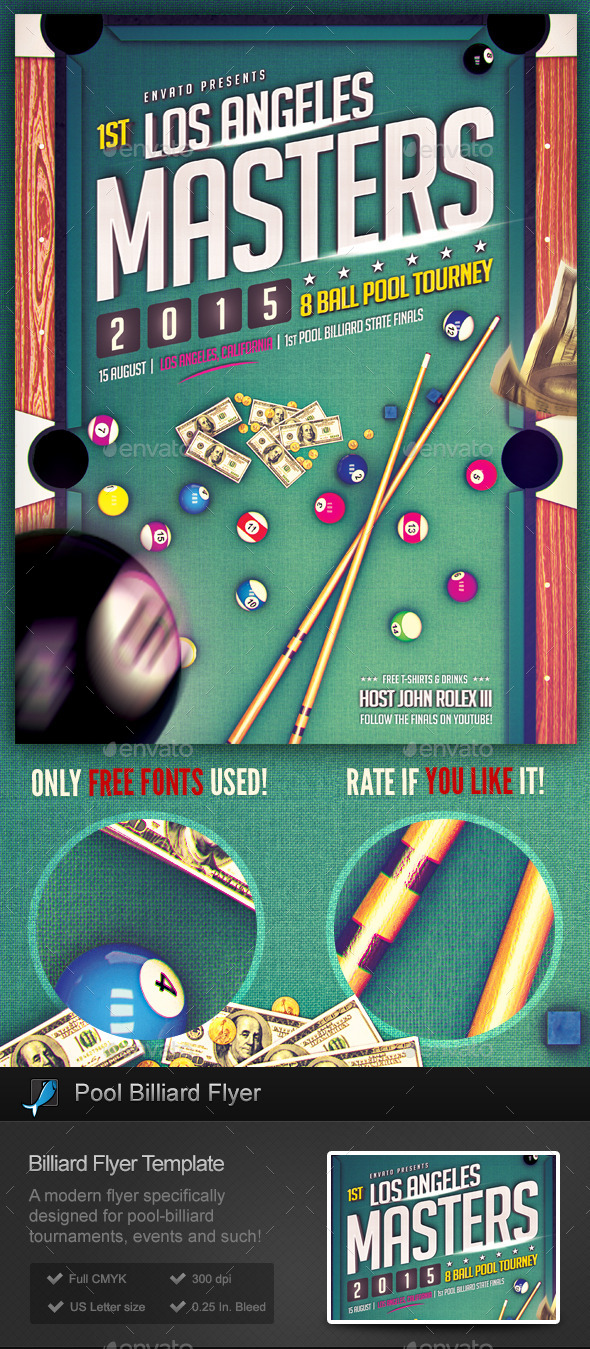 Pool Billiard Flyer Template Pool Billiard Flyer Template