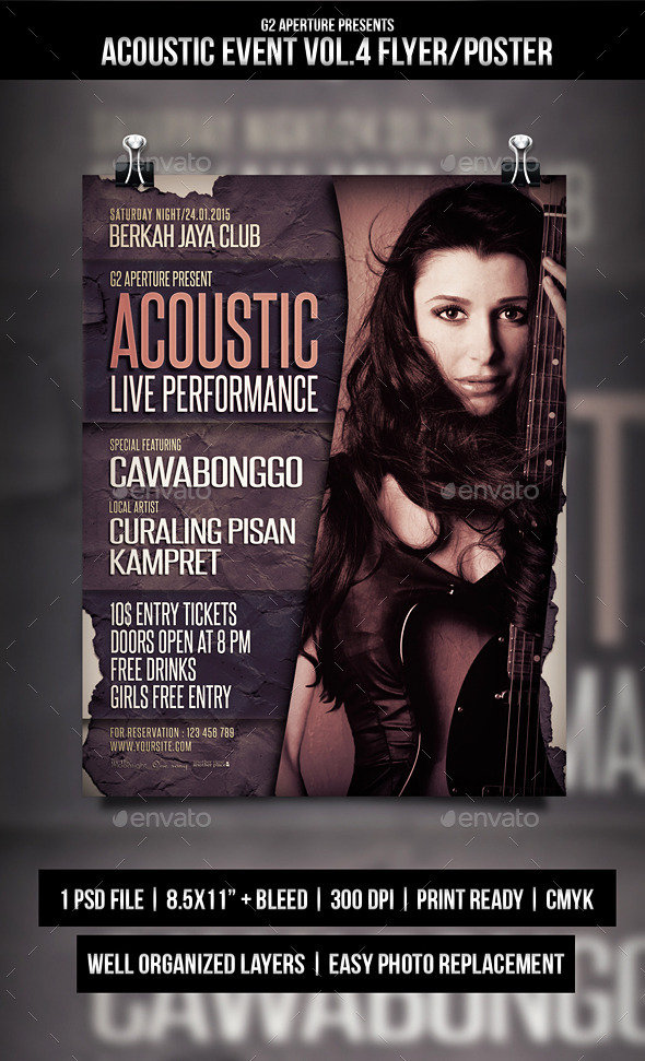 Acoustic Event Flyer / Poster Vol.4 (Events)