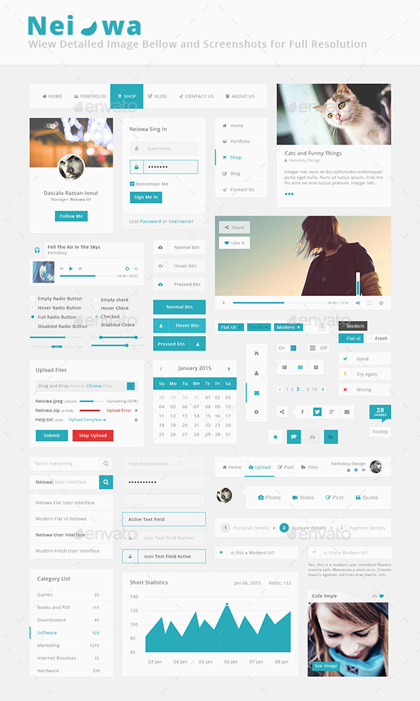 GraphicRiver Neiowa UI Modern and Minimal User Interface 10024545 GraphicRiver Neiowa UI Modern and Minimal User Interface 10024545