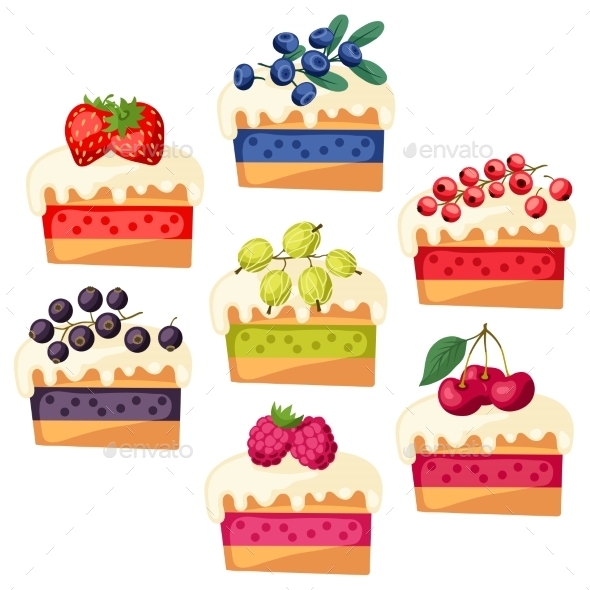 GraphicRiver Cakes with Various Fillings 10042129 GraphicRiver Cakes with Various Fillings 10042129