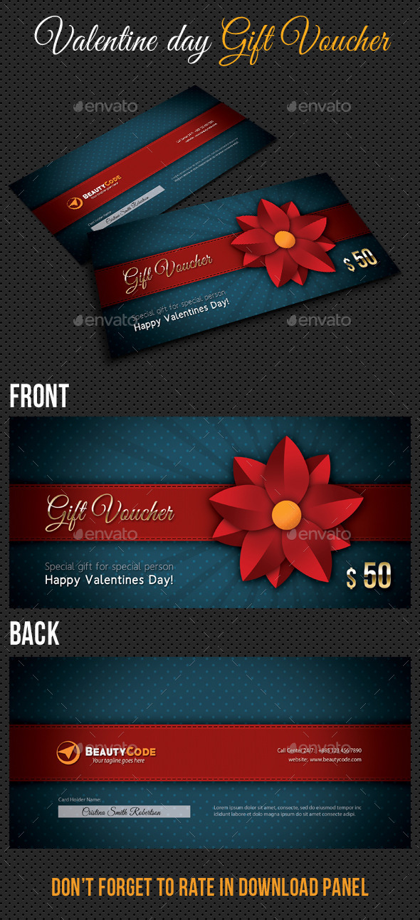 Valentine Gift Voucher V02 (Cards & Invites)