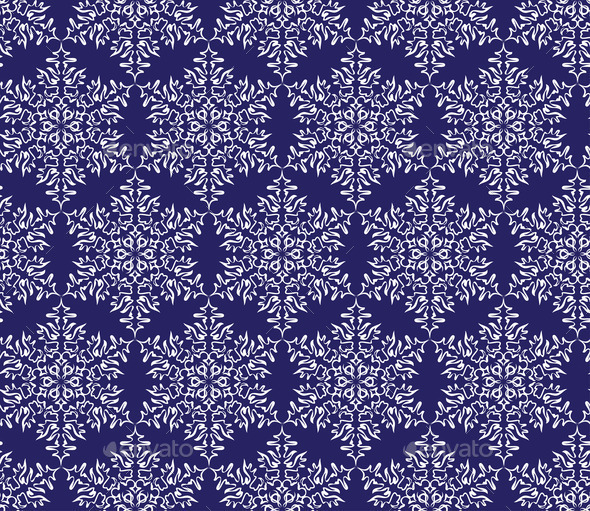 snowflakes on a dark blue background. seamless pattern (Misc) Photo Download