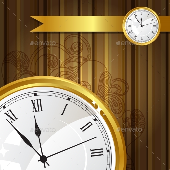GraphicRiver Background with Gold Watches and Ribbon 10043520 GraphicRiver Background with Gold Watches and Ribbon 10043520