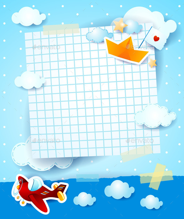 GraphicRiver Baby Shower Invitation with Airplane and Boat 10046697 GraphicRiver Baby Shower Invitation with Airplane and Boat 10046697