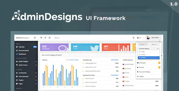 dbestfile.blogspot.com - AdminDesigns - Responsive Admin UI Framework - Admin Templates Site Templates