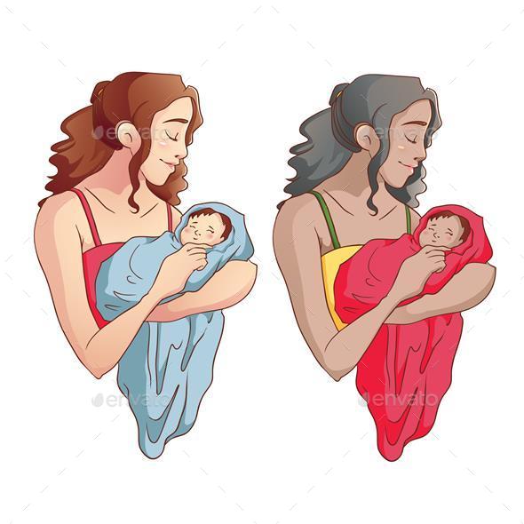 GraphicRiver Mother and Her Baby 10048013 GraphicRiver Mother and Her Baby 10048013