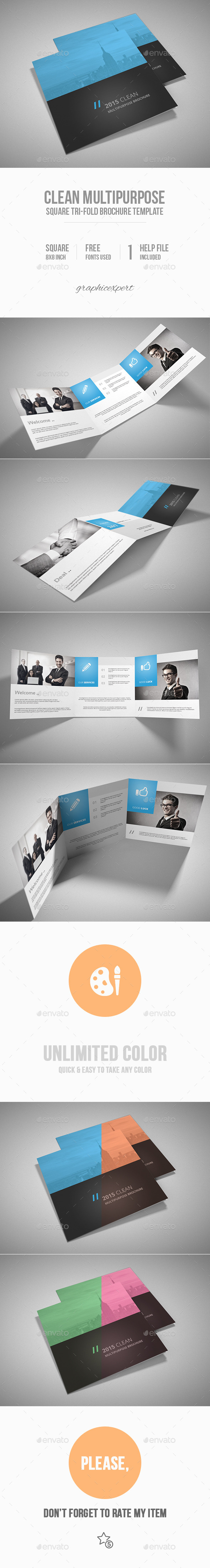 GraphicRiver Square Tri-Fold Brochure Multipurpose 10048057 GraphicRiver Square Tri-Fold Brochure Multipurpose 10048057