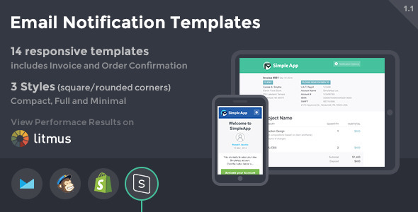 SimpleApp - Email Notification Templates