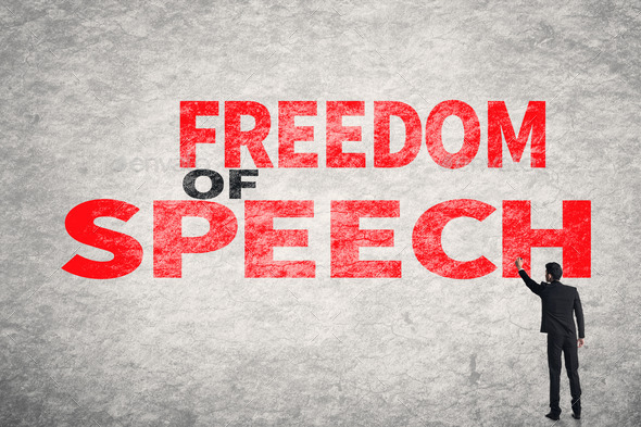 text on wall, Freedom of Speech