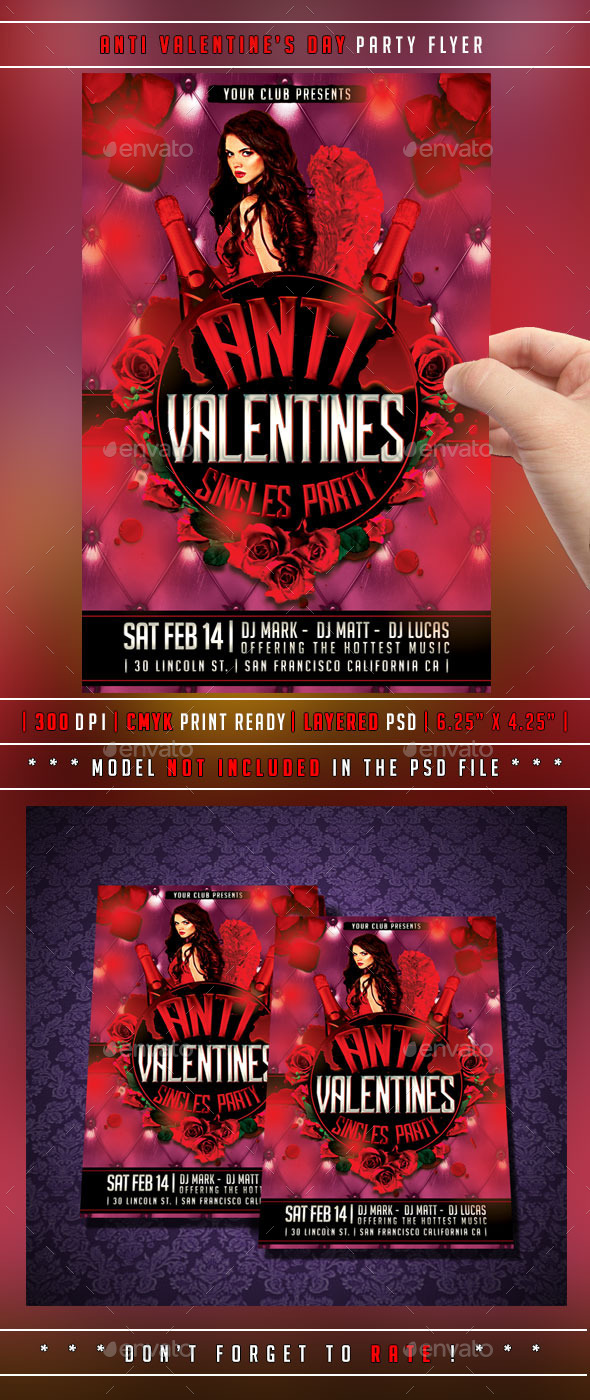 GraphicRiver Anti Valentines Day Flyer 10051784 GraphicRiver Anti Valentines Day Flyer 10051784