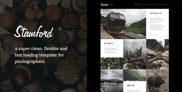 stamford – html5 photography portfolio & blog 