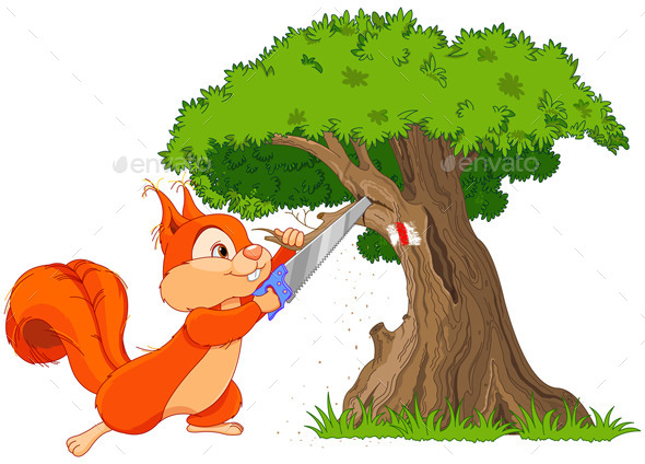 GraphicRiver Squirrel Saws Branch 10052498 GraphicRiver Squirrel Saws Branch 10052498