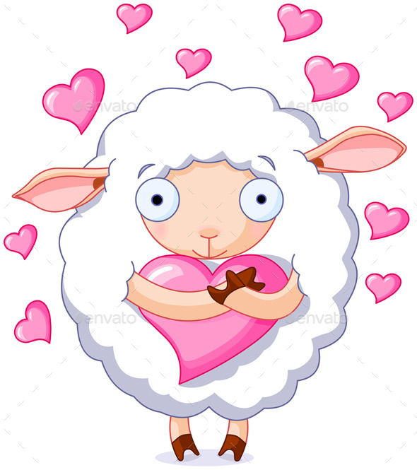 GraphicRiver In Love Sheep 10052527 GraphicRiver In Love Sheep 10052527
