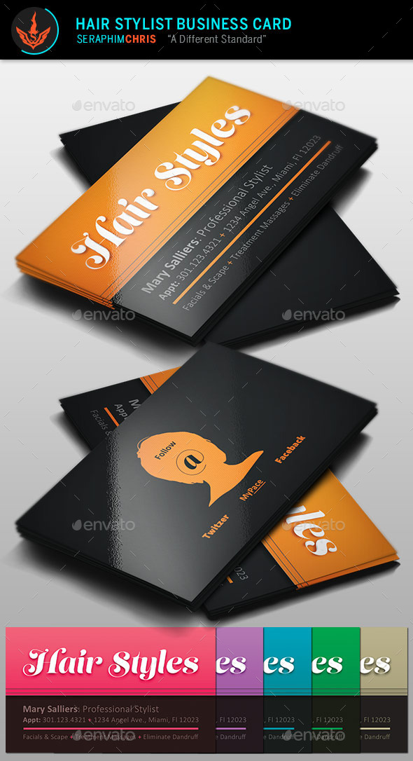 Hair Stylist: Business Card Template - Industry Specific Business Cards