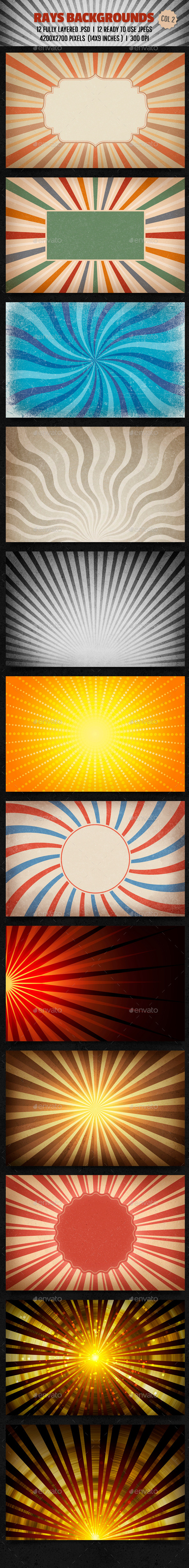GraphicRiver Rays Backgrounds Col 2 10052567 GraphicRiver Rays Backgrounds Col 2 10052567