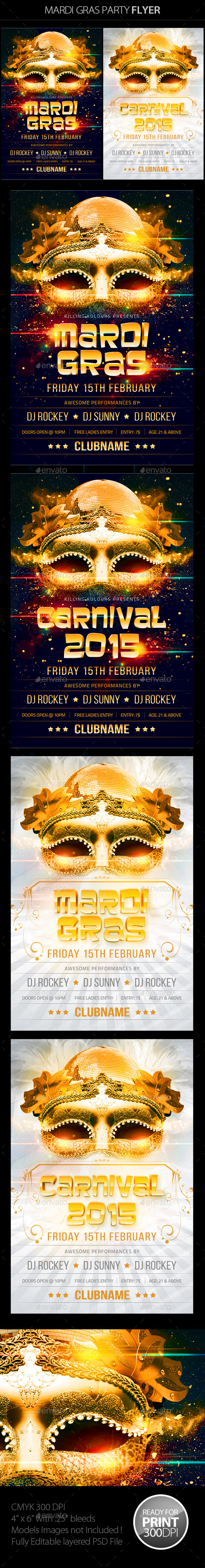 GraphicRiver Mardi Gras Flyer 10052886 GraphicRiver Mardi Gras Flyer 10052886