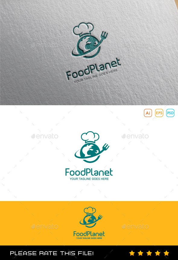 GraphicRiver Food Planet Logo 10054084 GraphicRiver Food Planet Logo 10054084
