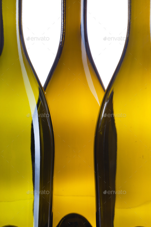 Detail of three empty wine bottles (Misc) Photo Download