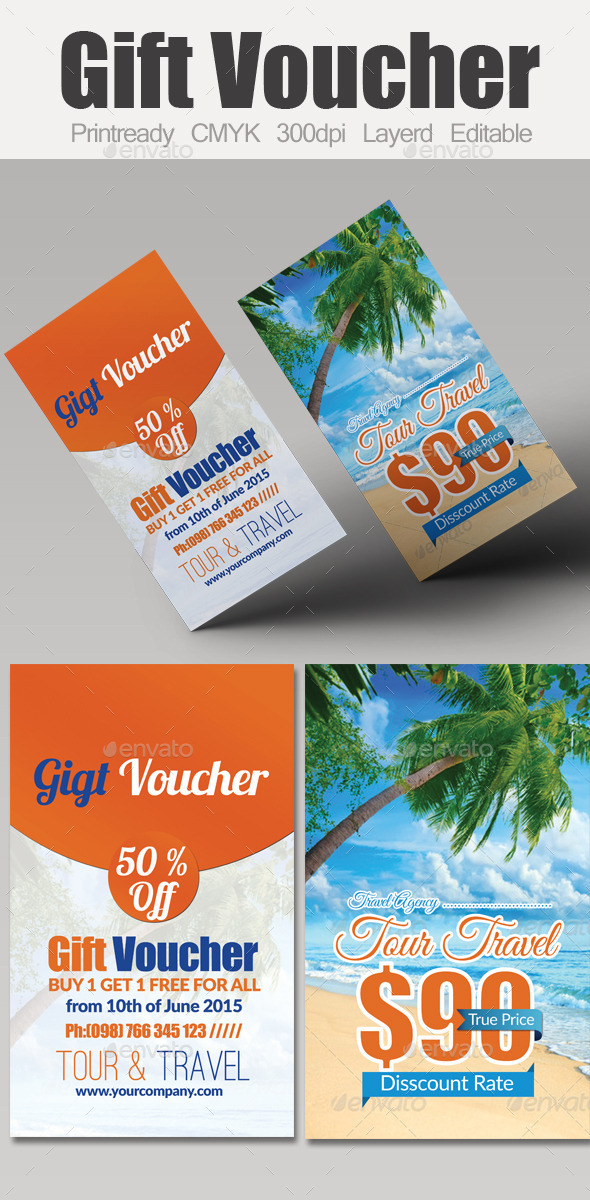 GraphicRiver Tour Travel Gift Voucher 10054948 GraphicRiver Tour Travel Gift Voucher 10054948