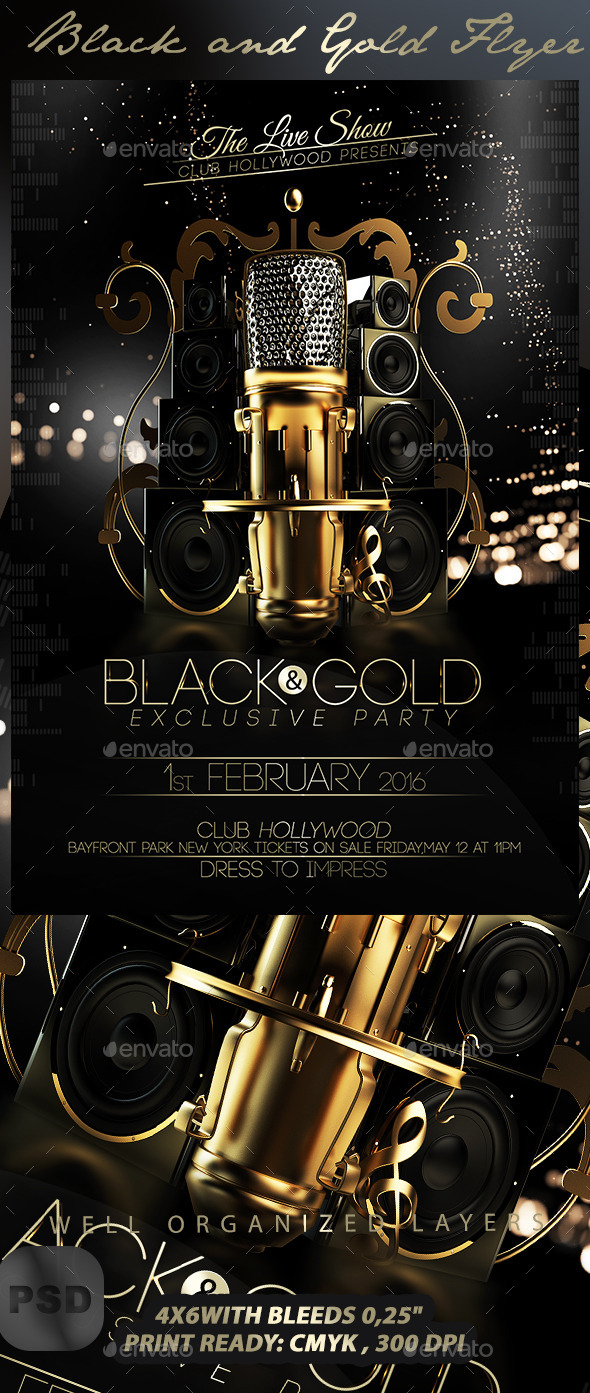 GraphicRiver Black and Gold Flyer Template 10056174 GraphicRiver Black and Gold Flyer Template 10056174