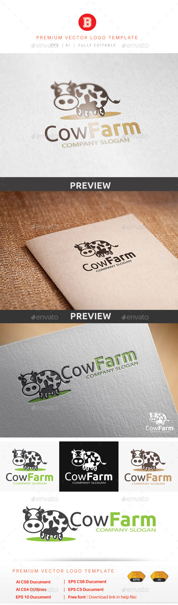 GraphicRiver Cow Farm 10058280 GraphicRiver Cow Farm 10058280