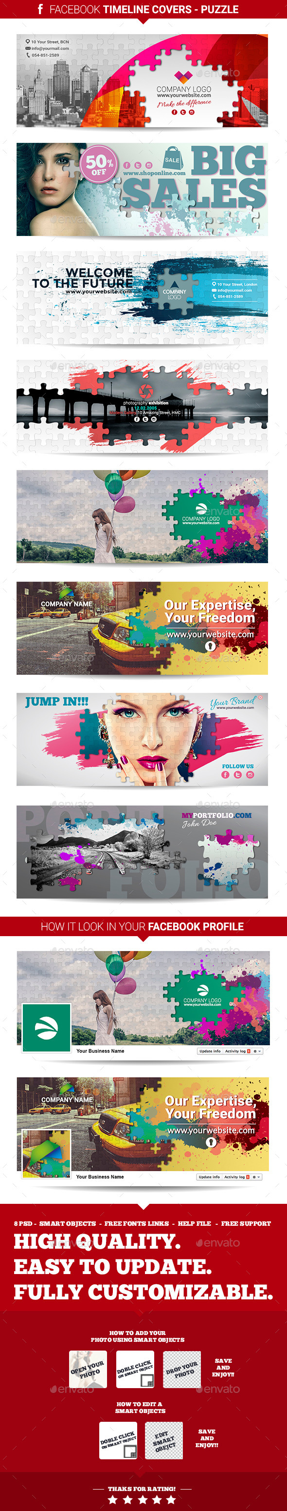 GraphicRiver Facebook Timeline Covers Puzzle 10058575 GraphicRiver Facebook Timeline Covers Puzzle 10058575