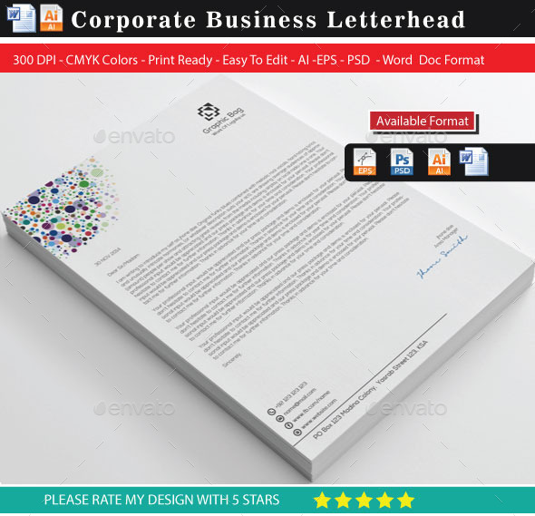 GraphicRiver Artistic Colours Letterhead 10058599 GraphicRiver Artistic Colours Letterhead 10058599