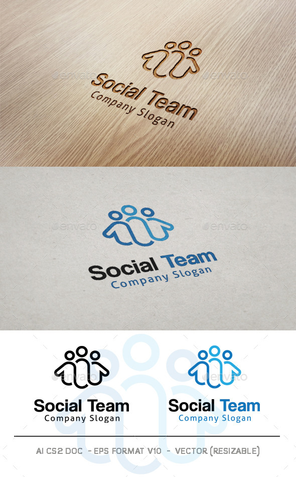 GraphicRiver Social Team Logo 10060231 GraphicRiver Social Team Logo 10060231