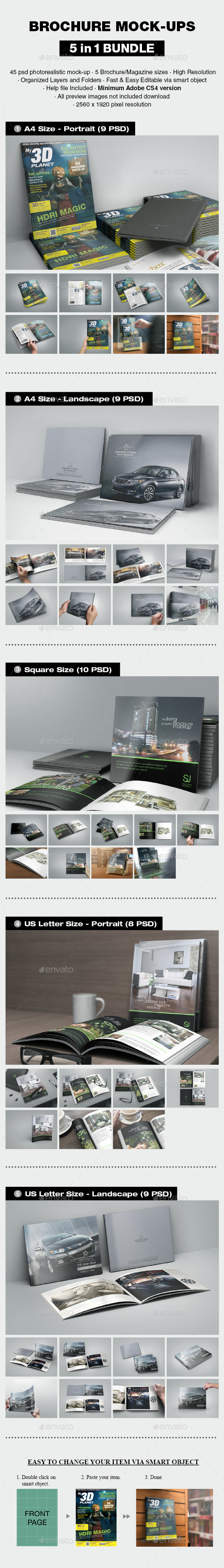GraphicRiver Brochure Mock-up Bundle 10061301 GraphicRiver Brochure Mock-up Bundle 10061301