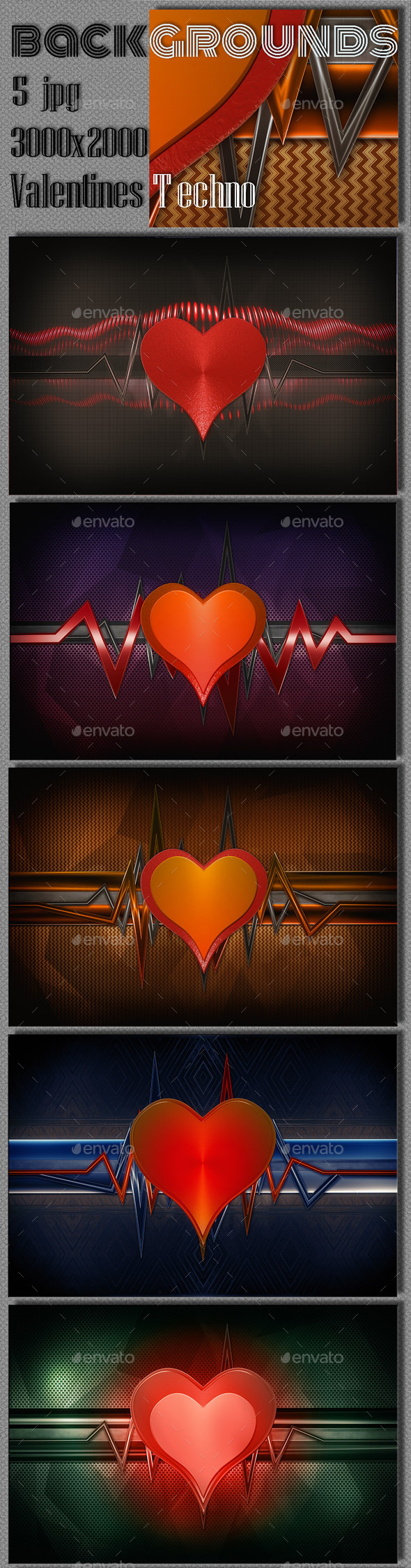 GraphicRiver Valentine Techno Backgrounds 10062152 GraphicRiver Valentine Techno Backgrounds 10062152