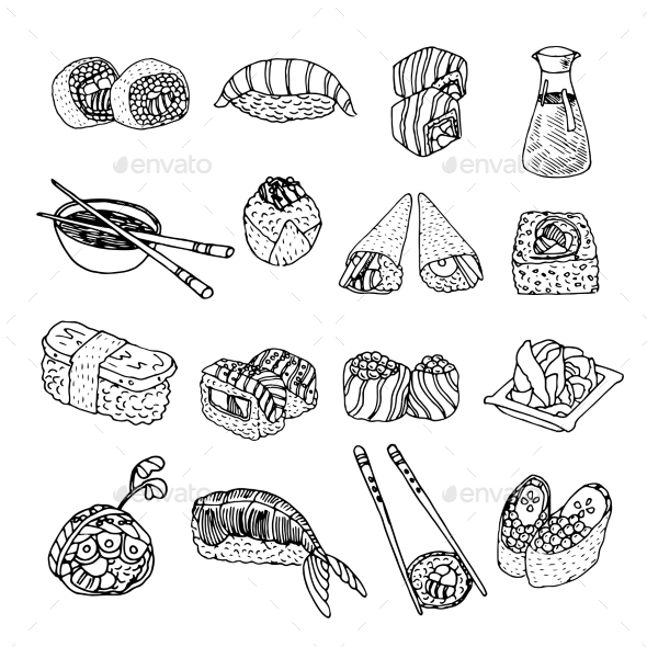 GraphicRiver Sushi Icons 10062316 GraphicRiver Sushi Icons 10062316