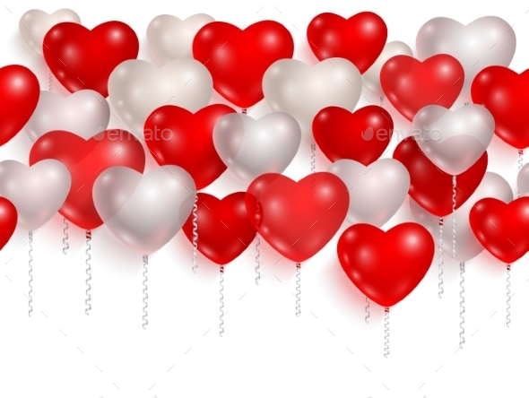 GraphicRiver Red and White Party Balloons 10063352 GraphicRiver Red and White Party Balloons 10063352