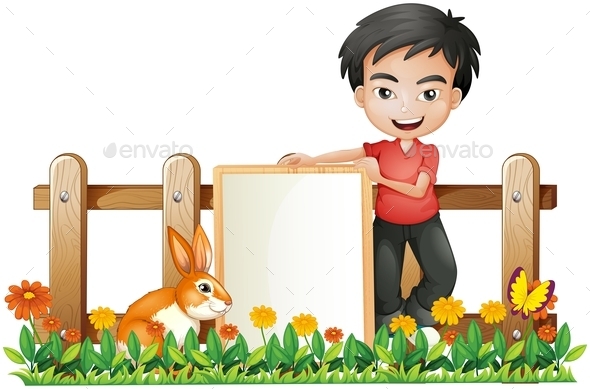 GraphicRiver Boy and a Bunny 10063994 GraphicRiver Boy and a Bunny 10063994