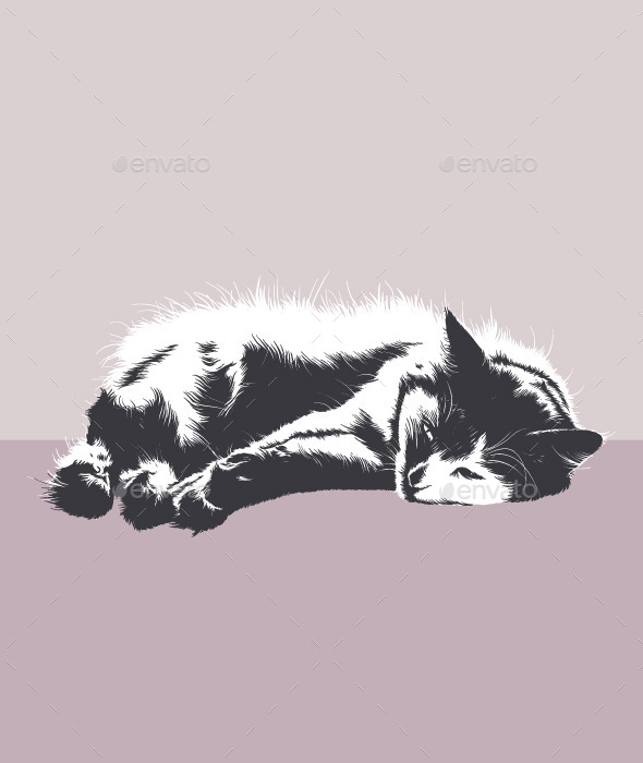 GraphicRiver Resting Cat 10064071 GraphicRiver Resting Cat 10064071