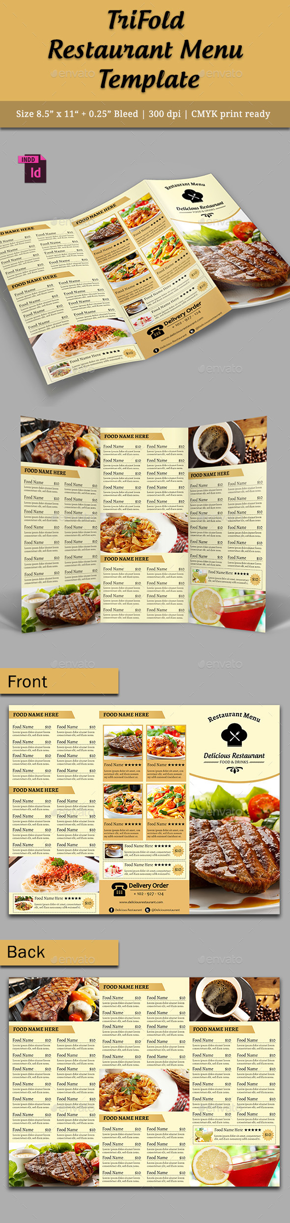 GraphicRiver TriFold Restaurant Menu Template Vol 5 10064385 GraphicRiver TriFold Restaurant Menu Template Vol 5 10064385