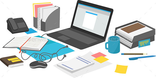 GraphicRiver Desk Items 10064415 GraphicRiver Desk Items 10064415