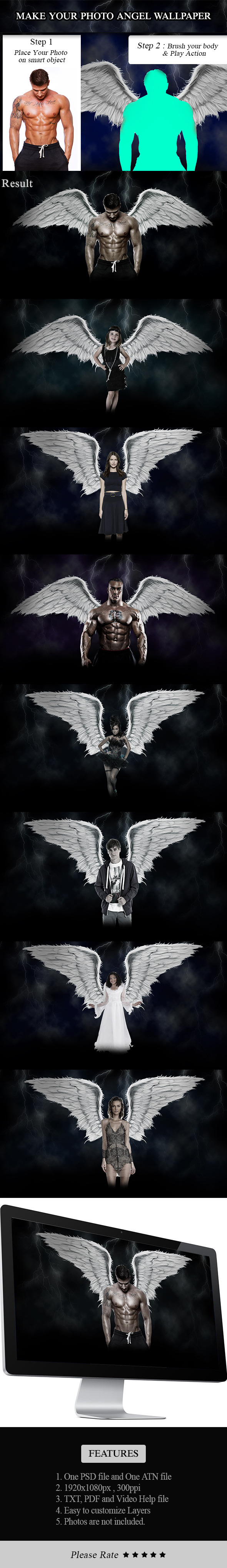 GraphicRiver Make Your Photo Angel Wallpaper 10064578 GraphicRiver Make Your Photo Angel Wallpaper 10064578
