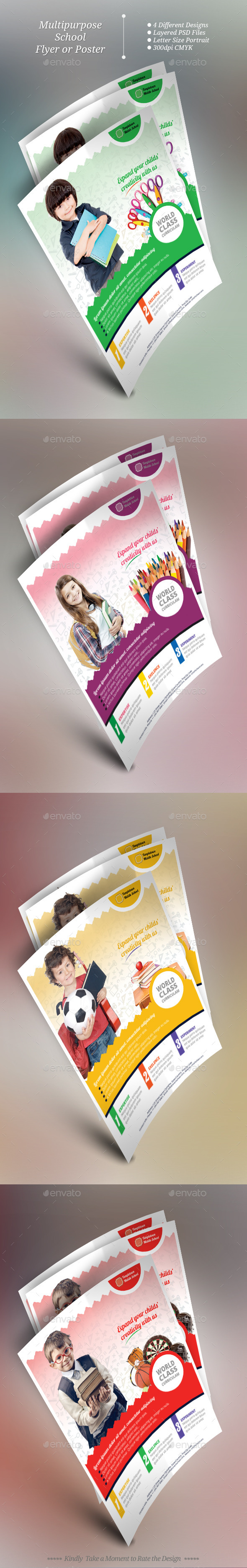 GraphicRiver Multipurpose School Flyer Templates 10064980 GraphicRiver Multipurpose School Flyer Templates 10064980