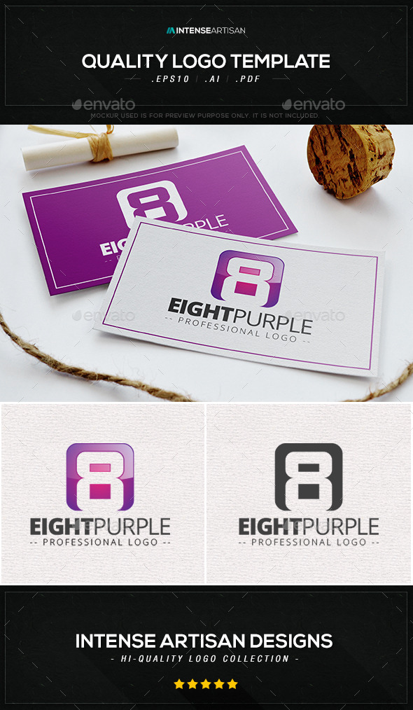 GraphicRiver Eight Purple Logo Template 10065189 GraphicRiver Eight Purple Logo Template 10065189