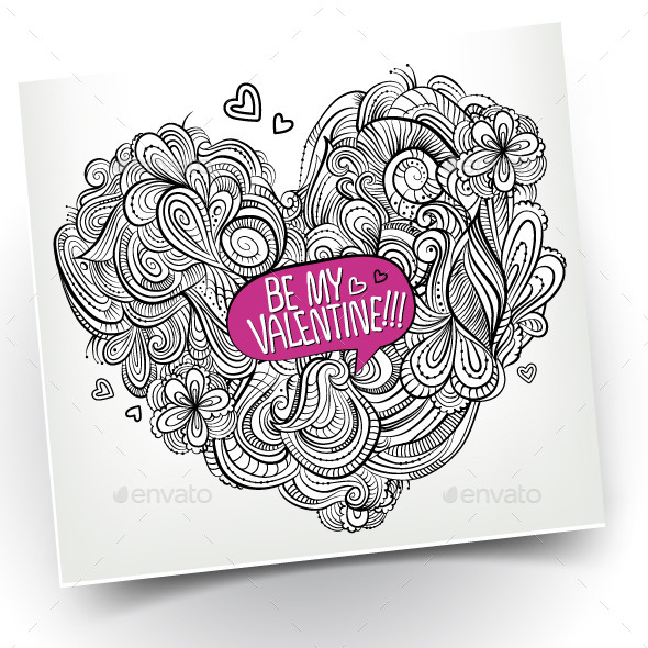 GraphicRiver Be My Valentine Postcard 10065546 GraphicRiver Be My Valentine Postcard 10065546