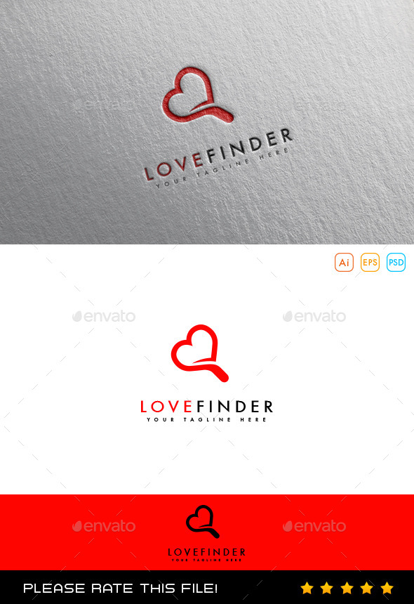 GraphicRiver Love Finder Logo 10067118 GraphicRiver Love Finder Logo 10067118