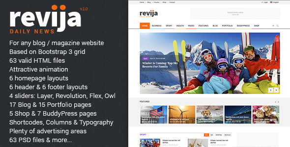 ThemeForest Revija Premium Blog Magazine HTML Template 10019466 ThemeForest Revija Premium Blog Magazine HTML Template 10019466