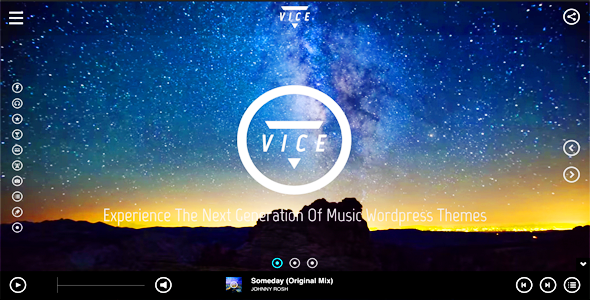 Vice: Music Band, Dj and Radio WordPress Theme