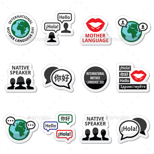 GraphicRiver International Mother Language Day Icons Set 10068017 GraphicRiver International Mother Language Day Icons Set 10068017