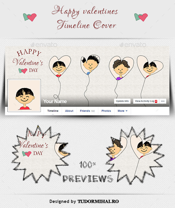 Happy Valentines Timeline Cover