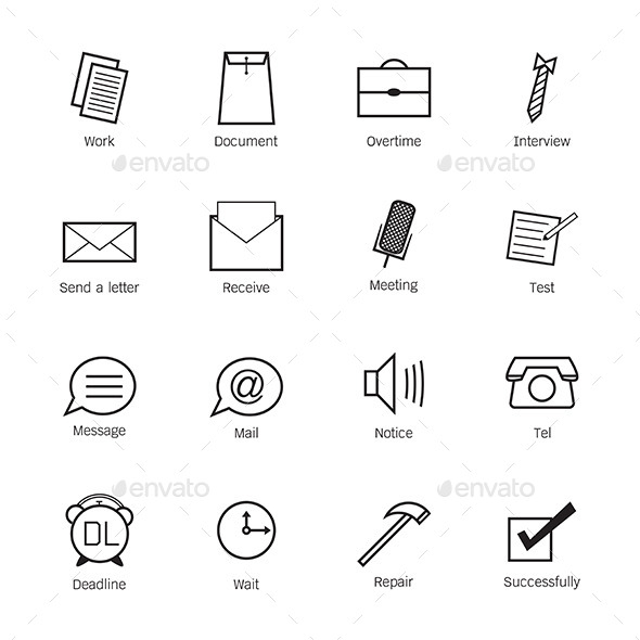 GraphicRiver Business and work Icons 10068488 GraphicRiver Business and work Icons 10068488